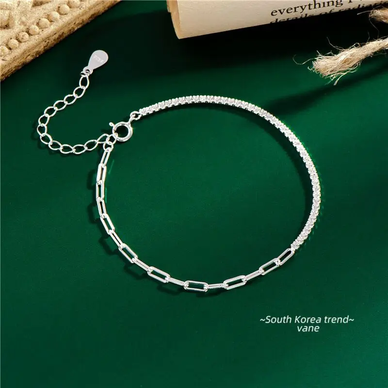 

2021 new arrivals valentine gifts Qings 925 sterling silver women statement tennis bracelet, Customized color