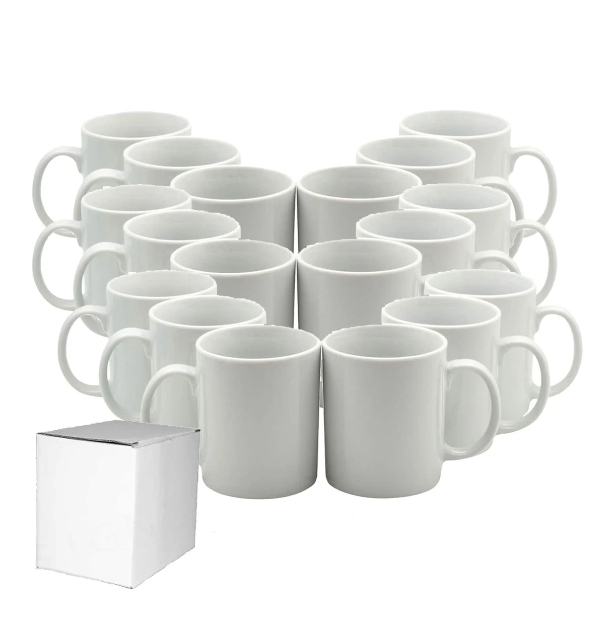 

Wholesale Sublimation Blank Ceramic 11oz Coffee Mugs, White