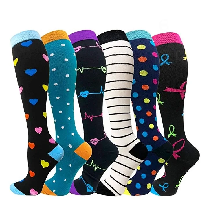 

calcetines medias antideslizante deportivos de compresion personalizado con dibujos, 5 colors