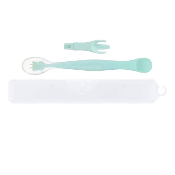 

Hot Sale Wholesale Food Grade Silicone Baby Tableware Training Spoon Newborn Baby Feeding Spoon, Customized