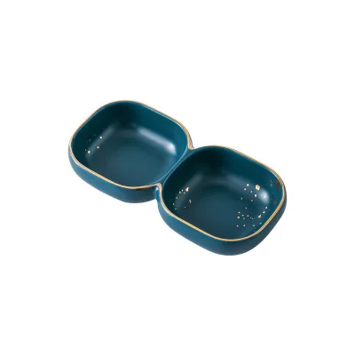 

Golden Star dots design Two-part porcelain small bowl, Green/white