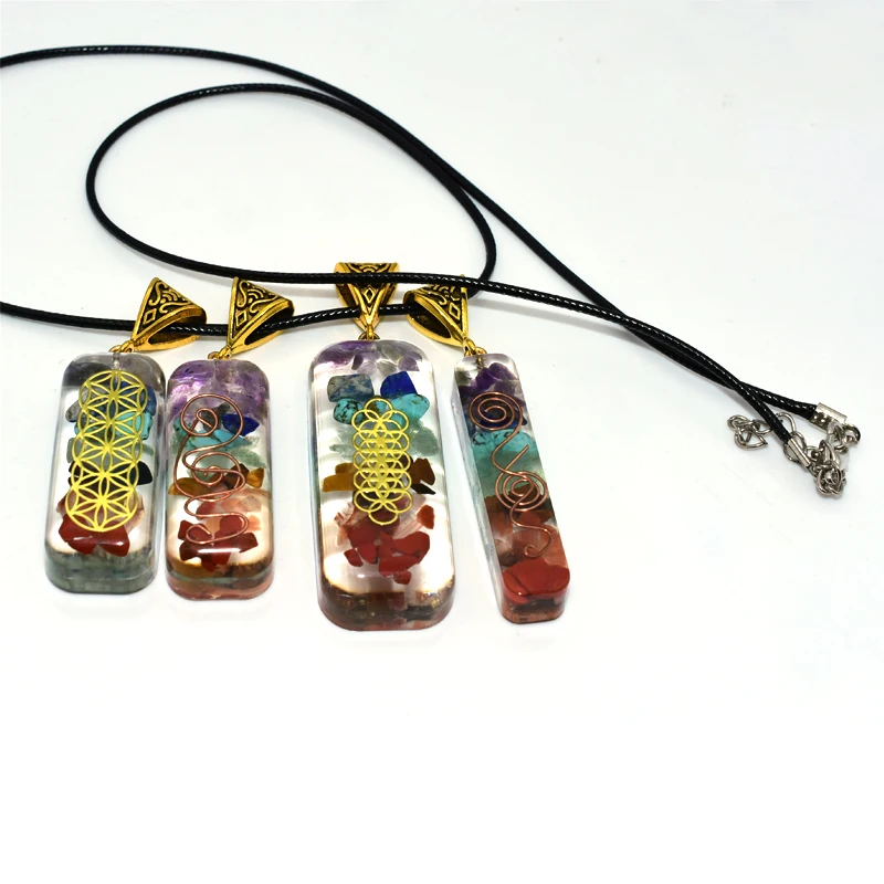 

Trade Insurance Factory Wholesale Price 4 Styles Resin Energy Orgone Pendant, Picture color