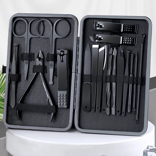 

Stainless Steel Nail Clipper Set, Black