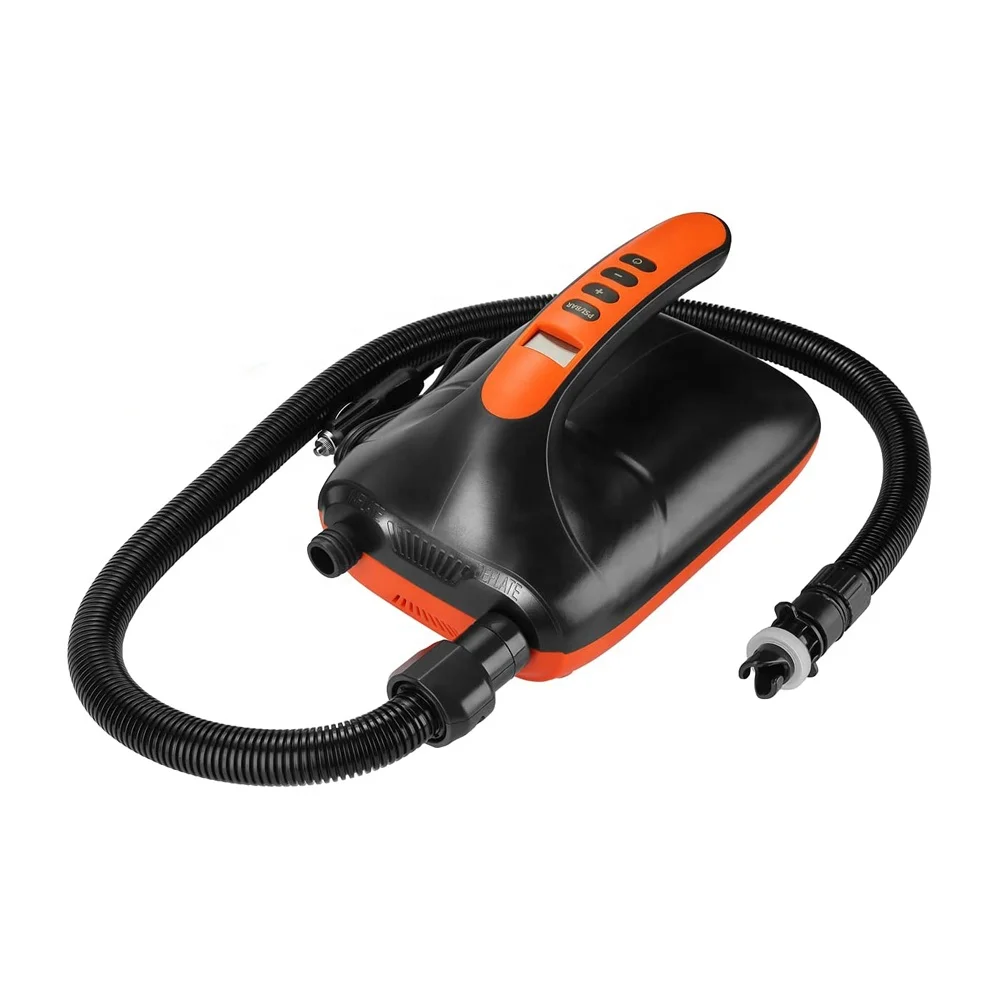 

good quality factory price electrical SUP air pump for inflatable sup paddle board, Orange & black