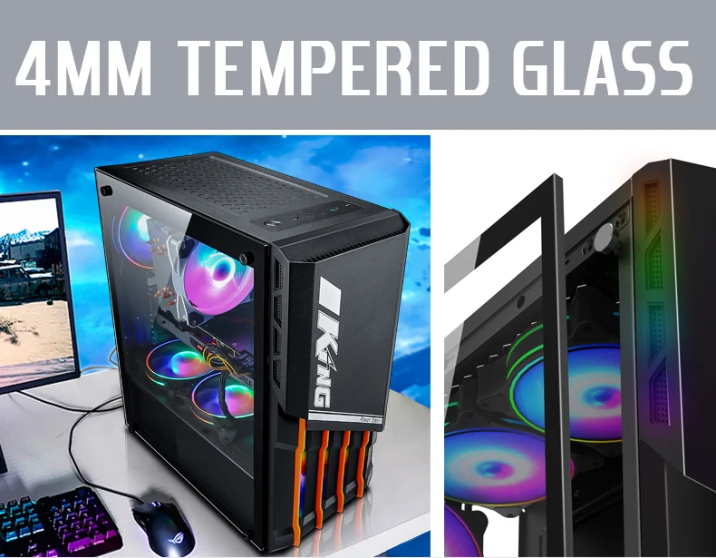 Power Train Computer Case Gaming 4mm Tempered Glass Pc Case Buy