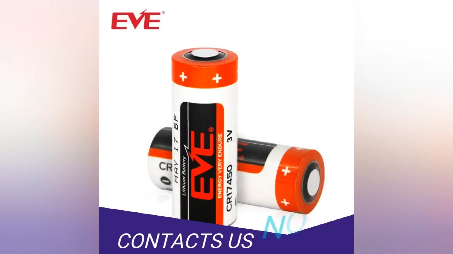 Eve Cr17450 High Capacity 3.0v 2400mah Cylindrical Batteries 3volt