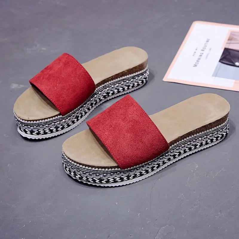 

Shoes Women Summer Outdoor Sandals cork slippers Sandals sandalias mujer factory price suka, Customized