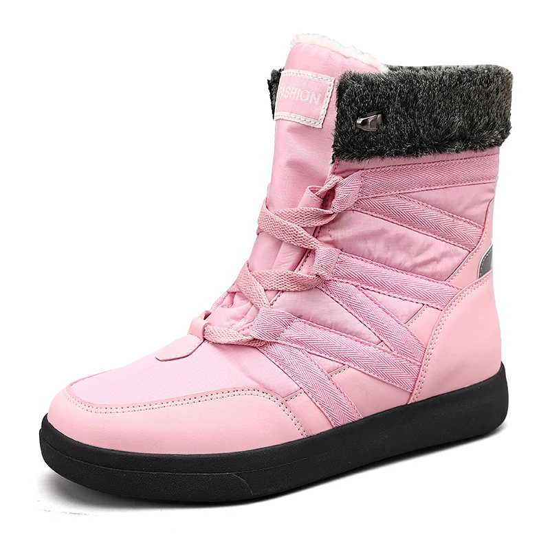 

warm shoes 2021 winter new plush snow boots for the elderly flat-bottomed flat-heeled boots non-slip and waterproof boots