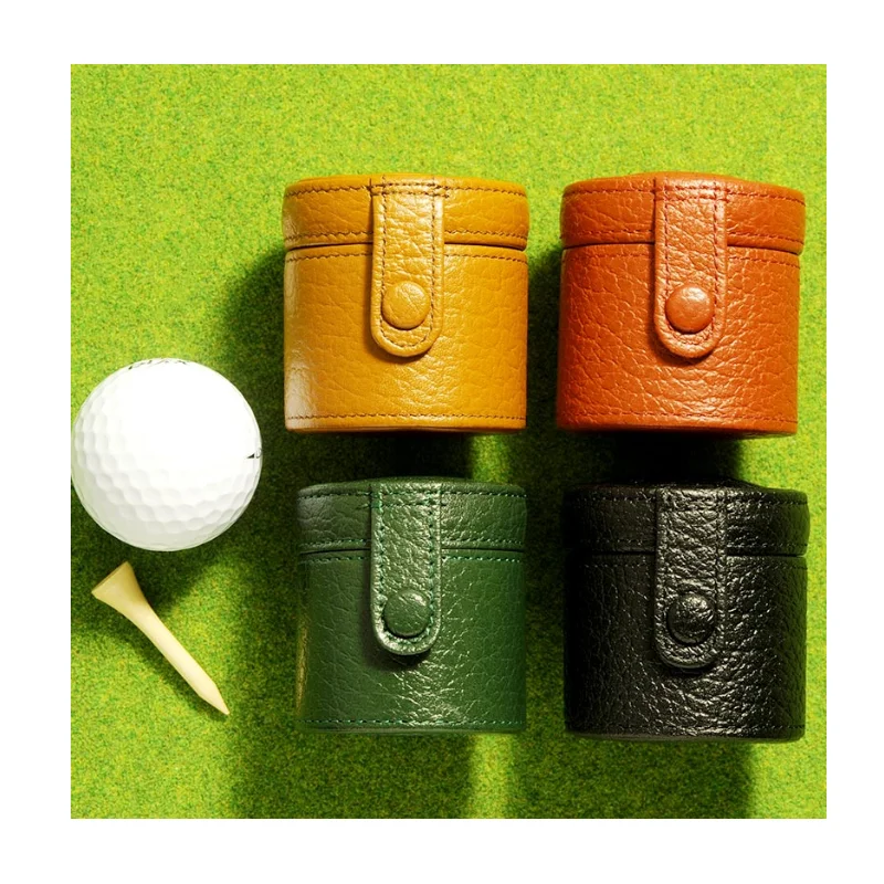 Hot Selling Golf Ball Storage Case Custom Round Leather Rings Necklace Holder Buy Leather Ball 2519