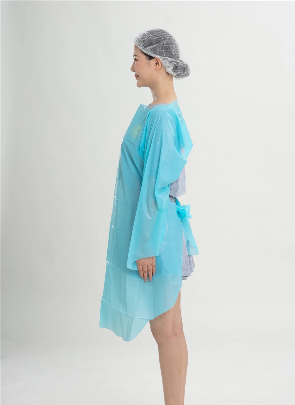 Heir Cutting Disposable Apron Plastic Cpe Disposable Aprons Disposable