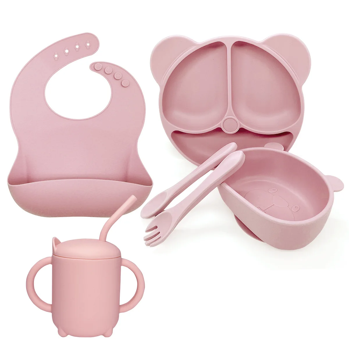 

microwave safe silicon 6 pieces set for babies