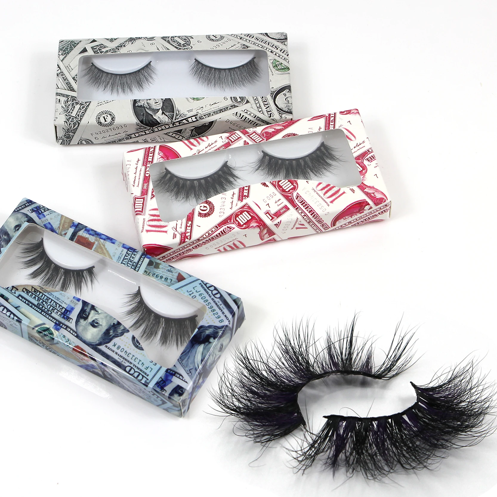 

Mink Eyelash Vendor 25mm Trays Vendor Dramatic Long Eyelashes, Black