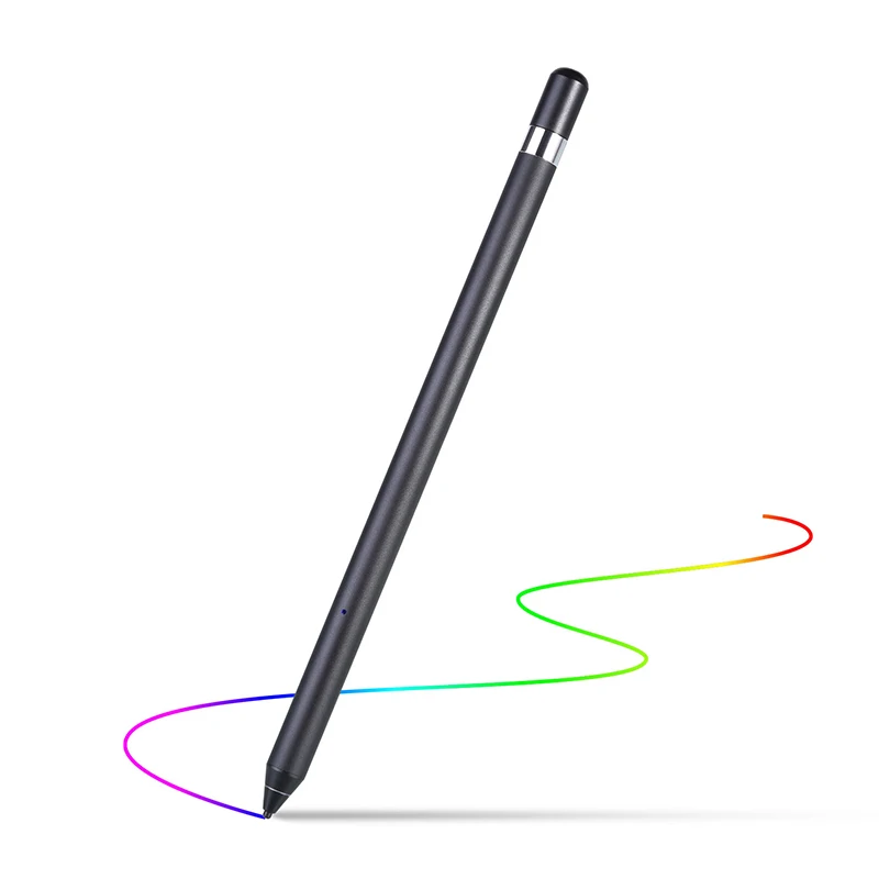 

Black white silver active stylus pen for ipad and other tablet