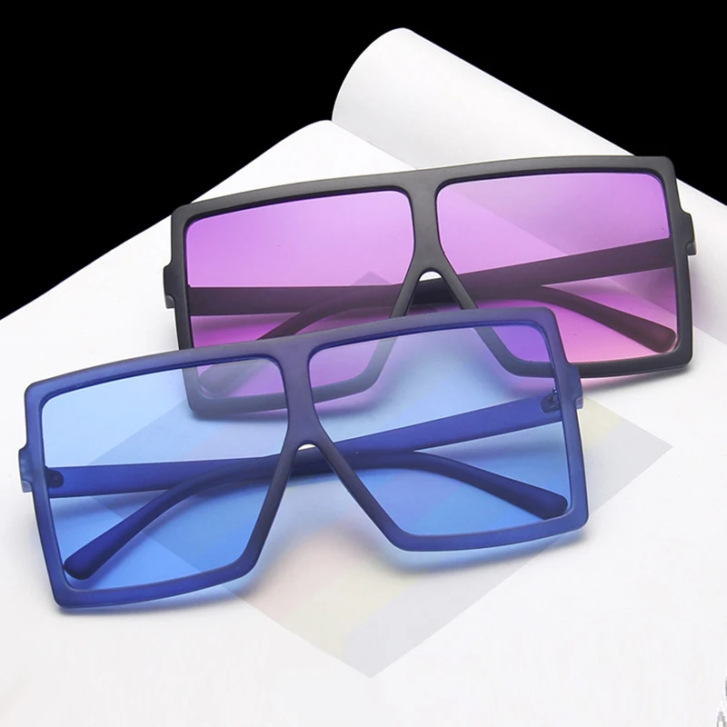 

NX16009 Hot Oversized Men Sun Glasses Rectangular Vintage Custom Sunglasses 2021 Women Shades, 34 colors