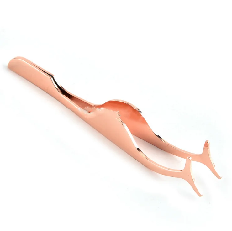 

Rose Gold Stainless Steel Ladies Lash Applicator Mink Eyelash Tweezer