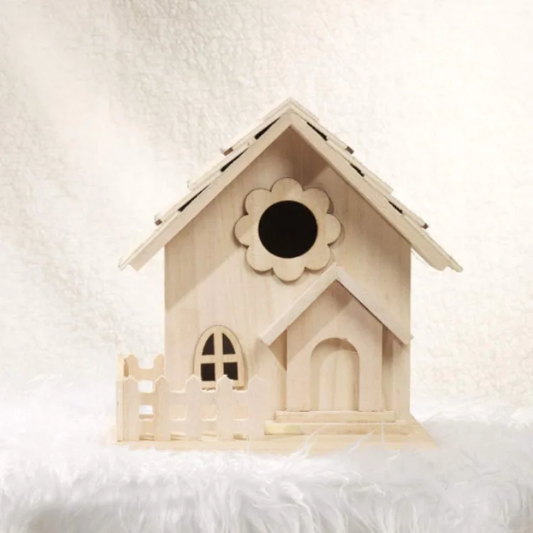 with Hanging Cords Bible Camp and More! Creative Hobbies 12-Pack of Mini Wooden Bird Houses to Paint Unfinished DIY Design Your Own Great for Crafts Weddings 