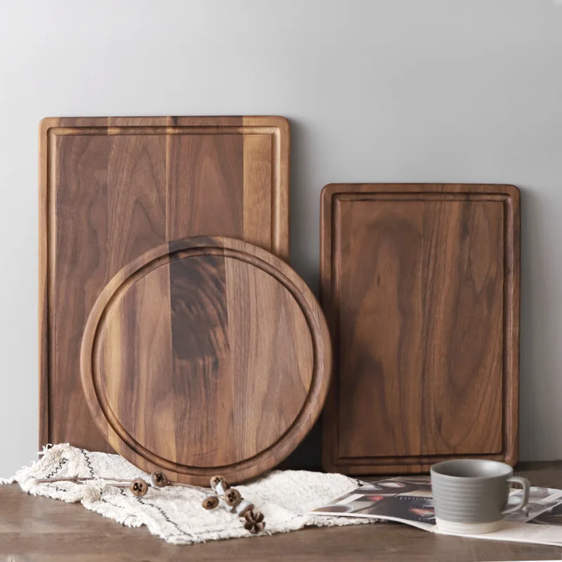

Wholesale natural wooden thick cutting board walnut wood chopping blocks