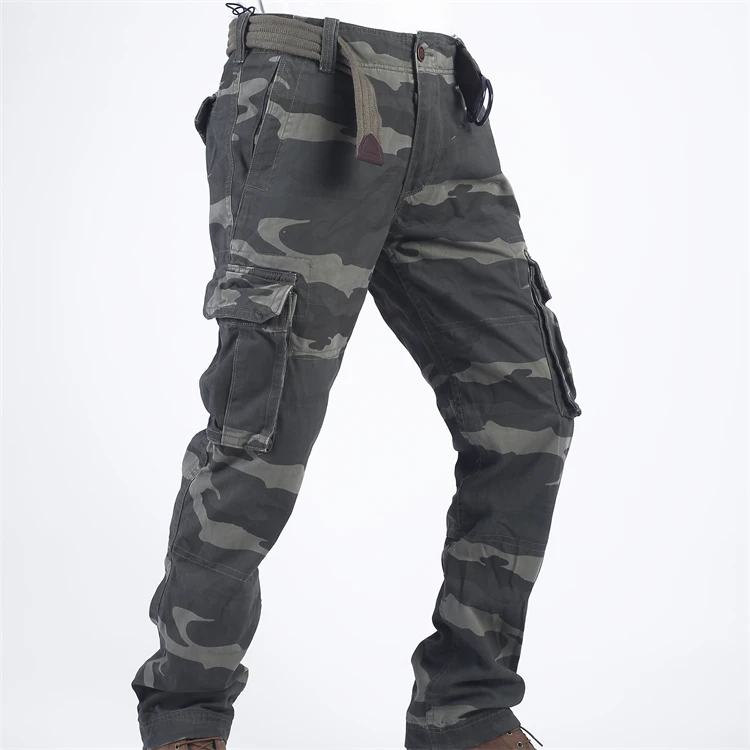

High Quality OEM camouflage army military cargo for men women Fashion wide leg denim track desert camo pants trousers, Military , ray ruin, cp, acu,,od green, camouflage