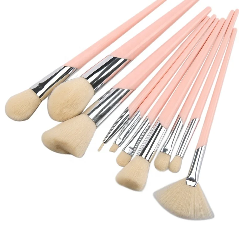 

High Quality Silver Eyebrow Eye Shadow Brush Makeup Brush Set Free Samples Beauty Products Cosmetic Brushes Set, Customized color