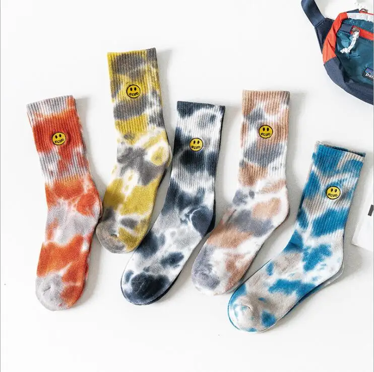 

Unisex Colorful Tie Dye Socks fashion Socks women winter cotton sport socks men