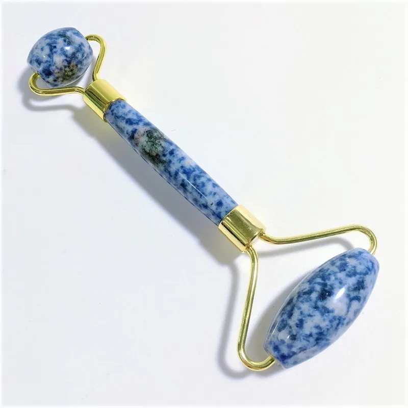 

New Style Slimming Muscle beauty Facial Massage Double Head Blue Spot Stone Roller