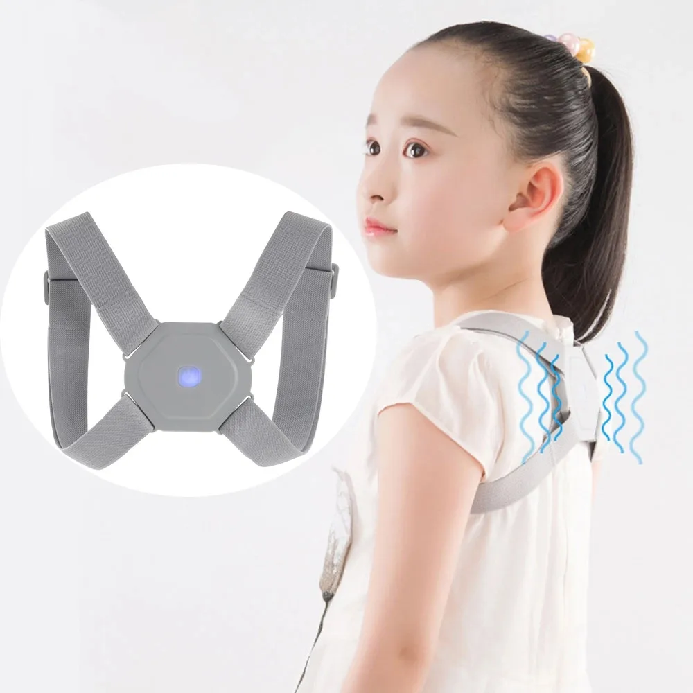 

Adjustable Intelligent Smart Posture Corrector Trainers Back Posture Corrector Brace Support Belt Shoulder Posture Training Belt, Grey