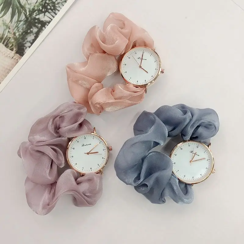 

Korean ins style creative fashion ribbon watch female fairy elegant female watch student, As pic