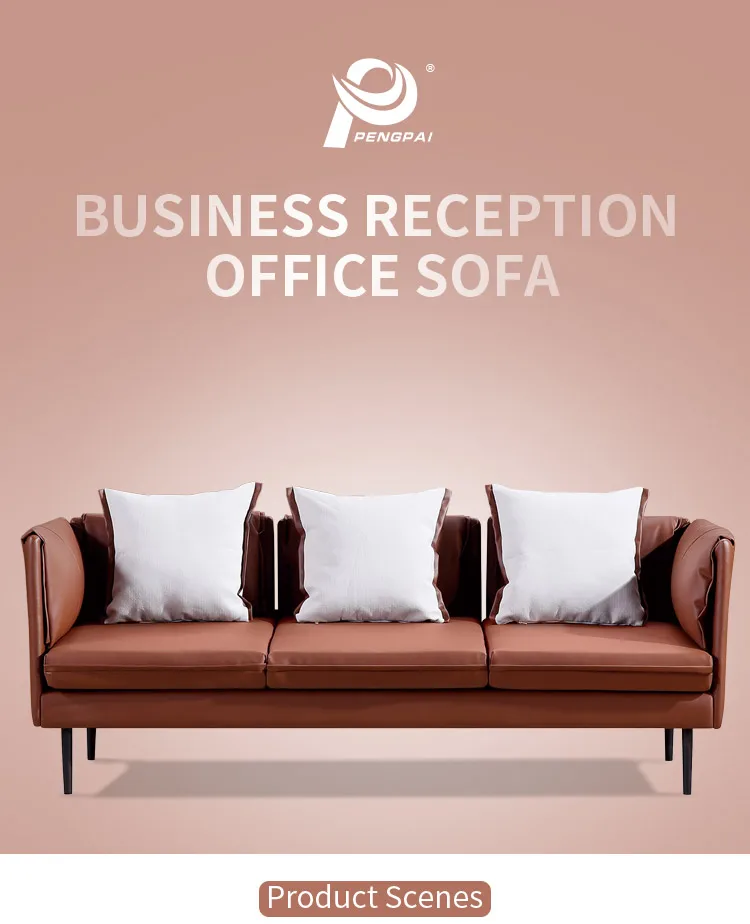 Pengpai Popular Leather Fabric 5 Seater Sofa Set Designs Modern