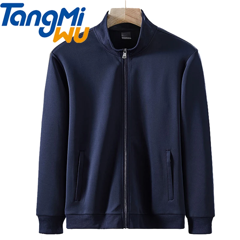 

TMW wholesale custom logo oversized coat stand collar sweater plain loose zip sweatshirt mens blank hoodies