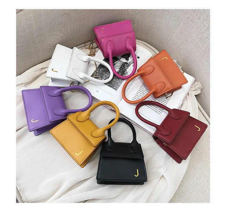 

Mini Women Coins Purse Famous Brand PU Handbags Luxury Thread J Hand Bags 2020 New Messenger Crossbody Bags Small Chains Totes