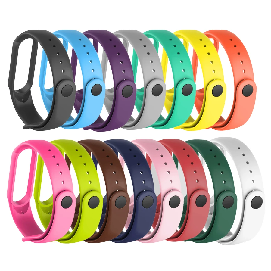 

For Xiaomi Mi Band 3 4 Sport Strap watch Silicone wrist strap For xiaomi mi band 3 4 bracelet Miband 4 3 Strap Smart Bracelet, As show