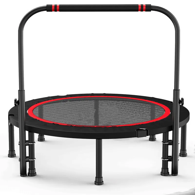 

High Quality Best Design Adult Indoor Fitness 40" Foldable Rebounder Small Trampoline with Handle, Black