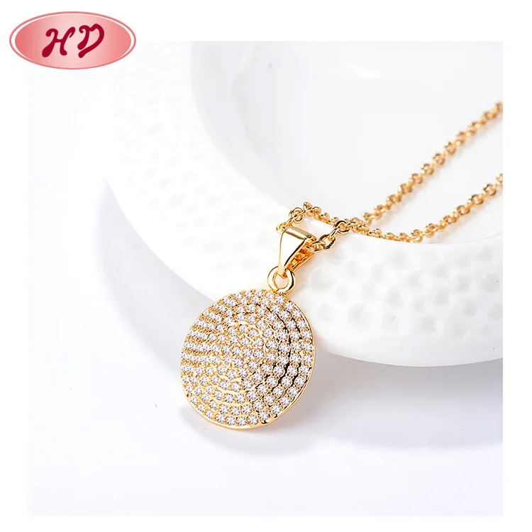 

unique gift items diamond wedding engagement jewelry beautiful gold plated pendants necklace