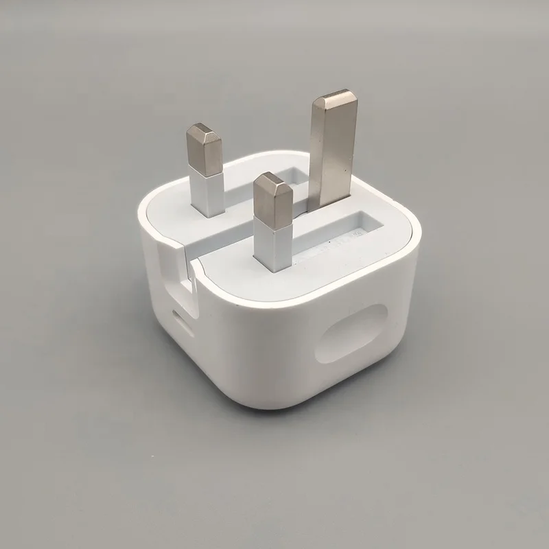 

3Pin 18W Type C charger for iPhone UK plug wall charger Original quality fast charger, White