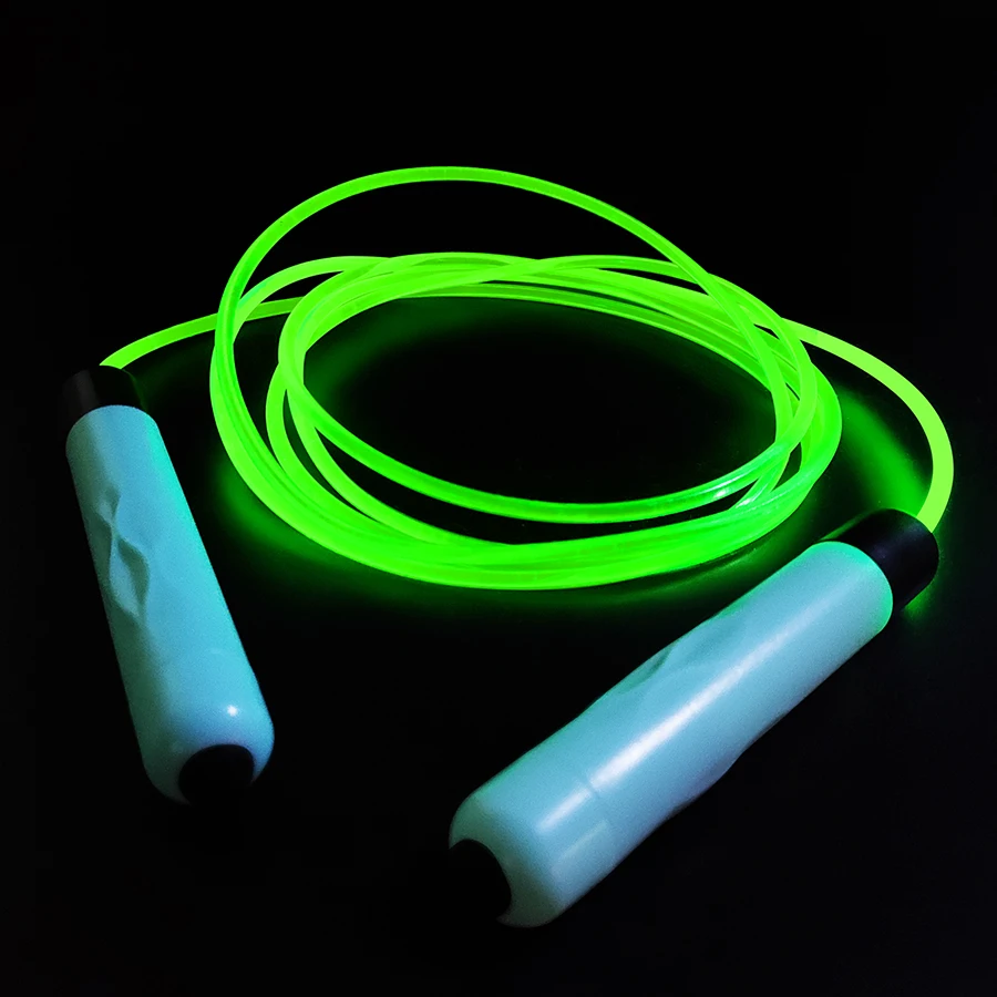 

2021 new upgrade LED lighting fitness skipping jump rope glowing the dark adjustable jump rope, Yellow, pink,green