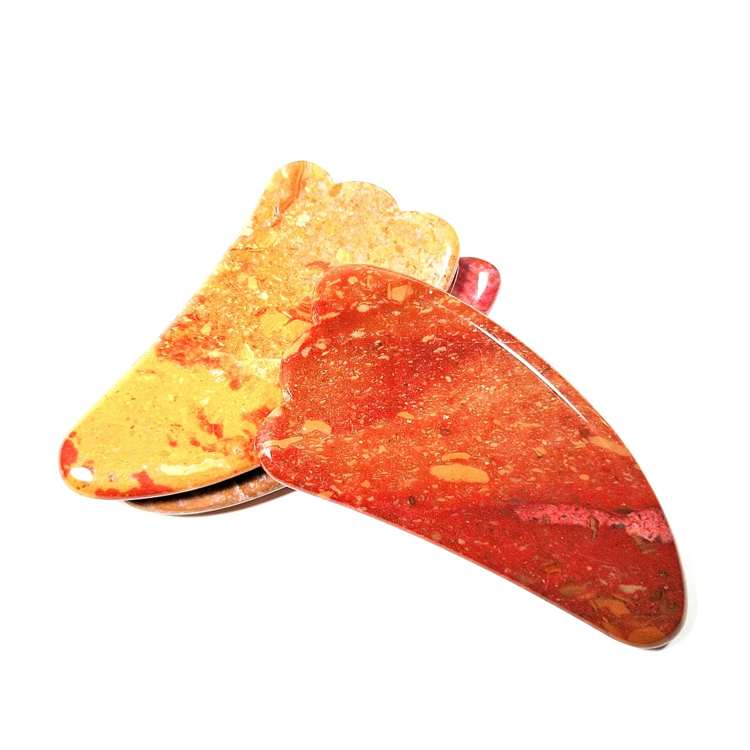 

Hot design traditional scraper Spiky claw shape Mookaite Jasper Guasha Board Gua Sha Scraping Massage stone scraping