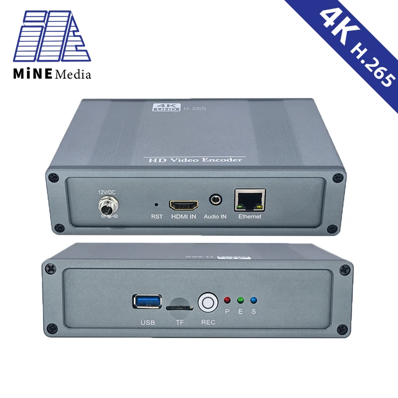 RTMP HDMI 4k h.265 HD iptv encoder Support TF/USB Recording