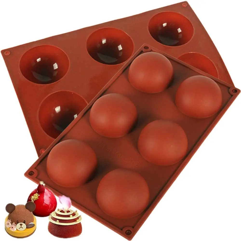 

Wholesale 6 Cavity Half Sphere Silicone Mold Chocolate Silicone Candy Molds Food Grade Chocolate Molds, Customized color