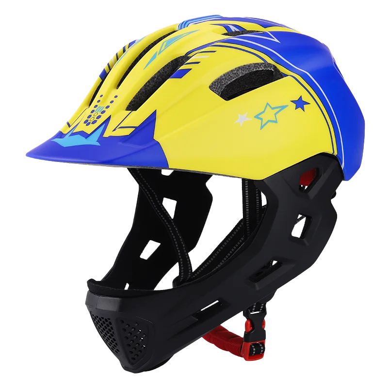 

MONU Full-Face Helmet With Two LED Lights MTB Bike Bicycle Helmet for Kid Casco De Bicicleta MTB Para Ninos, 10 colors, custom