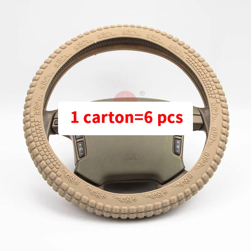 high quality 38-46cm 356g universal thin corn pattern soft silicone steering wheel cover protector for steering wheel lining