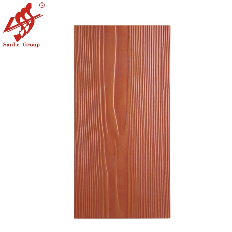 High Strength Fire Resistant Wood Grain Fiber Cement Board 100% Non ...