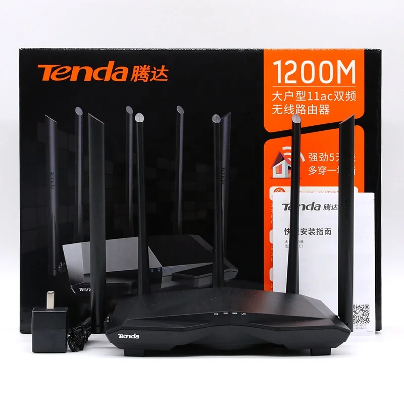 Tenda AC7 wireless repeater mbps home gigabit dual band AC1200M high quality 5ghz mbps 80211AC intelligent network wifi router