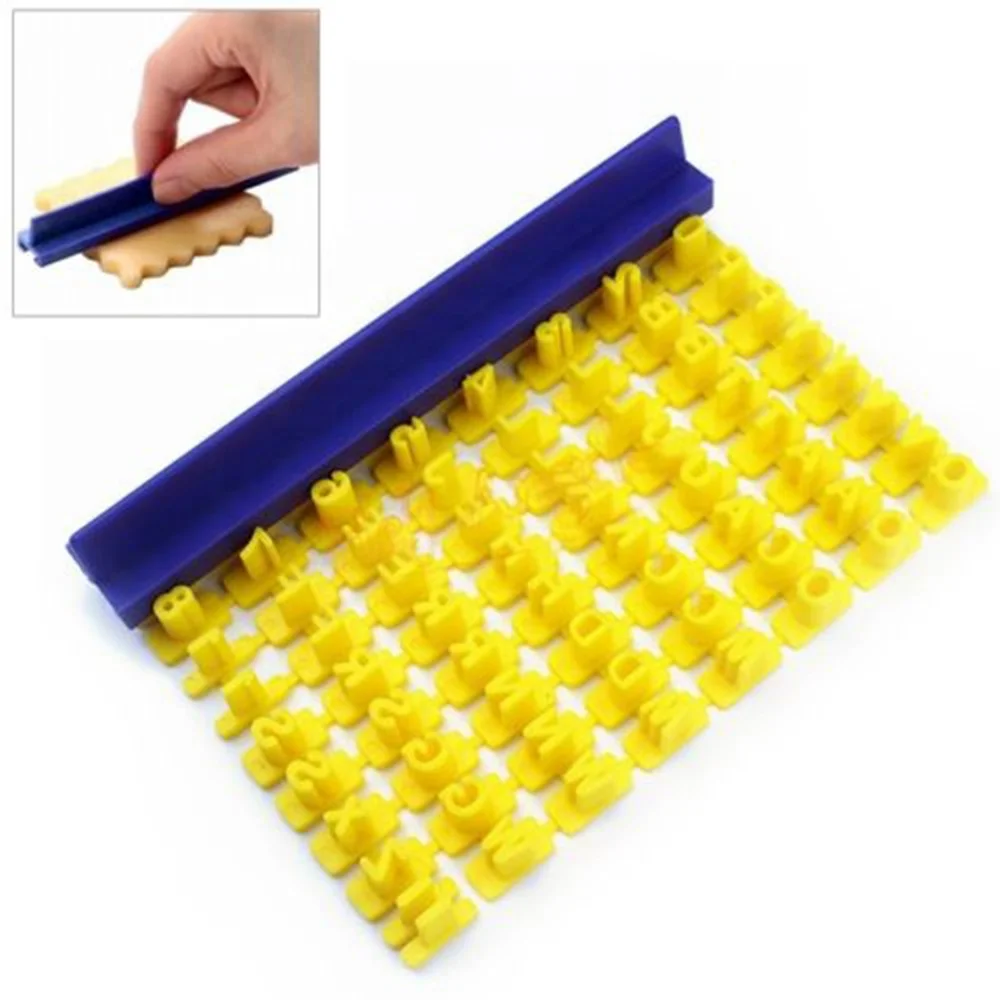 

QY Kitchen Accessories Home Large Fondant Plastic Alphabet Letter Number Mold Cake Decorating Tools Set Baking Cookie Cutter, Customized color