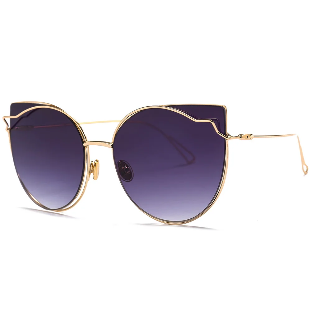 

2021 New arrivals cateye ladies women metal fashion sunglasses party wearing sun glasses