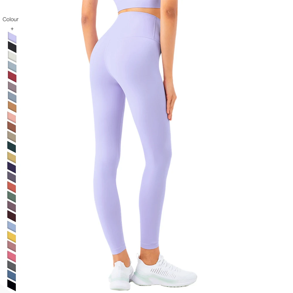

2021 new fabric yoga pants high waist peach hip leggings with pocket Popular colors sports pants