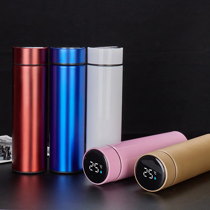 

Vacuum Flask Stainless Steel Filter Tea Water Drinking Bottle Smart Thermos With LED Temperature Display Smart Thermos