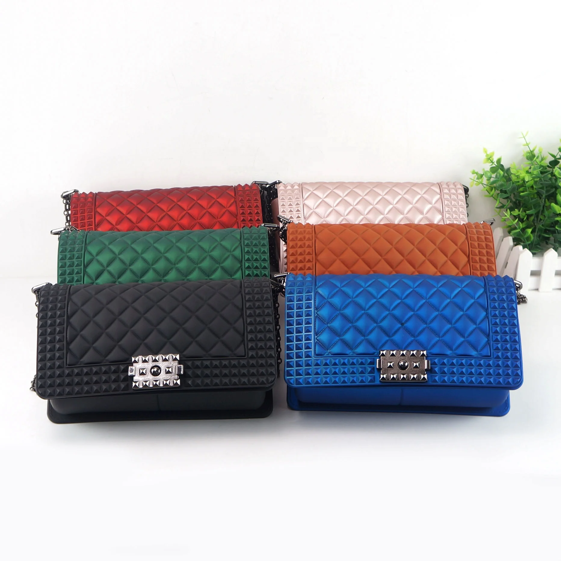 

Hot Sell fruit jelly candy color bag women pvc jelly purse bags silicone pvc purse handbag