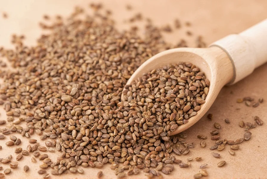 Cumin seeds soaking in glass jar of water