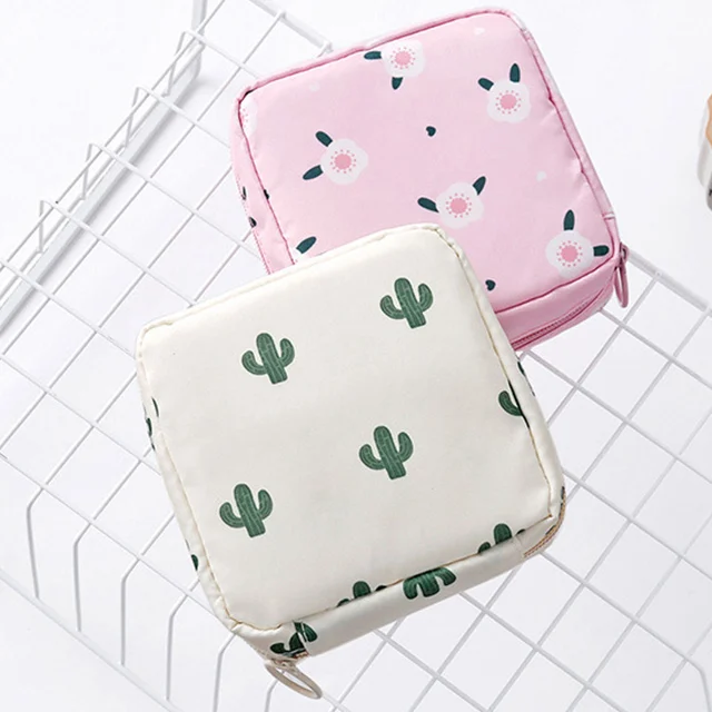 

Simple And Lovely Sanitary Napkin Storage Bag Recycled Polyester Tampon Carrying Small Cosmetic Bag