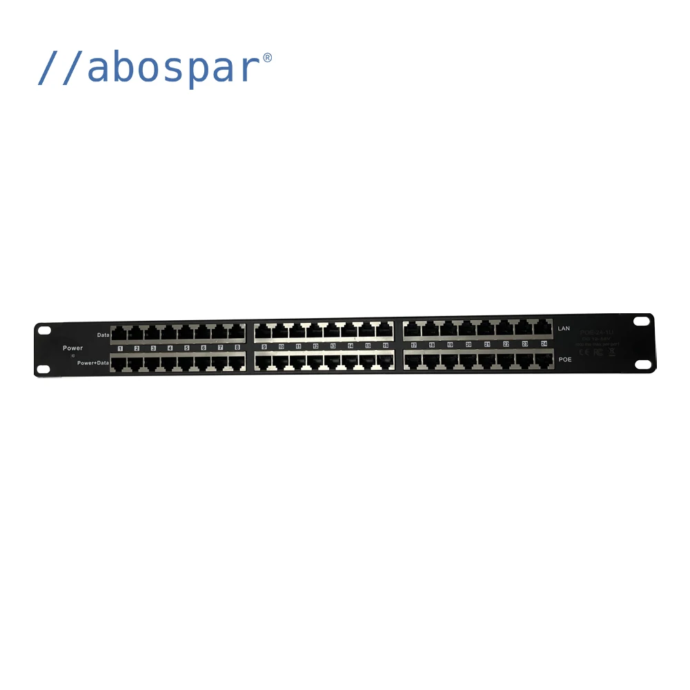 

AS-PSM2401 24 ports Rackmount Network POE Camera Power RJ45 connectors poe injector 24V 48V PoE power injector